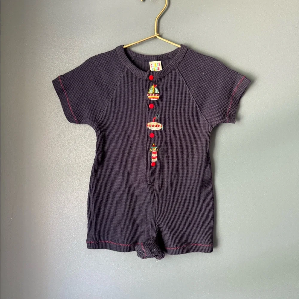 Vintage class‎ club embroidered romper